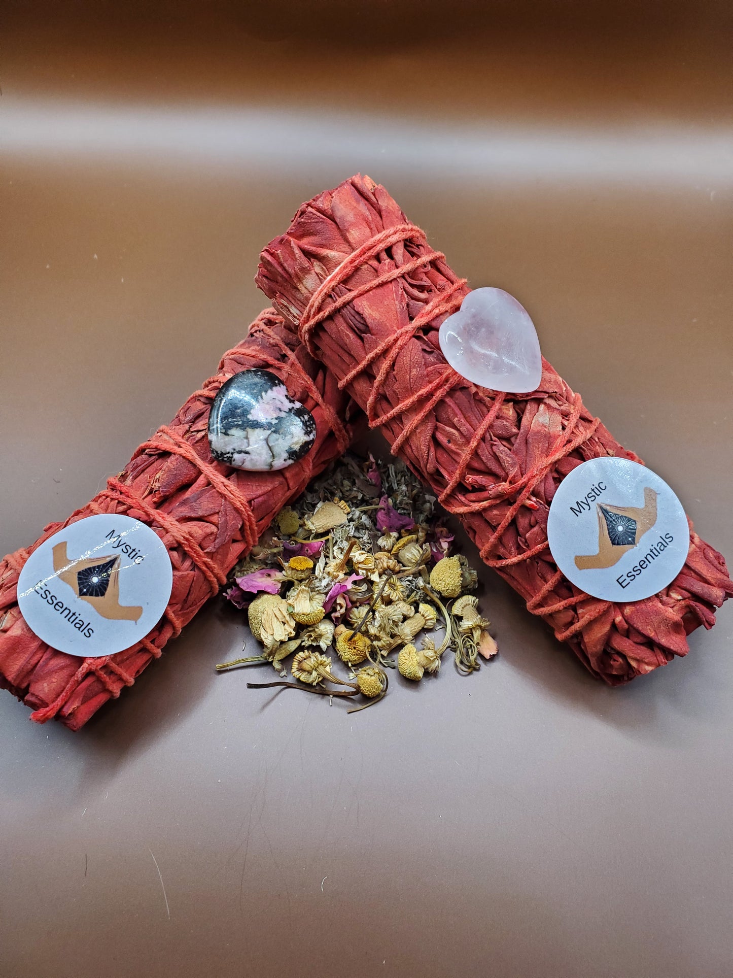 Organic Dragons Blood Sage (1 Sage Stick, 1 Meditation Stone)